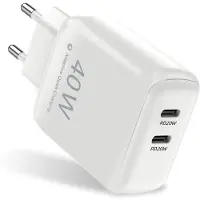 Sign Dubbele USB-C PD-lader, 40W - Zwart
