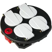 Brennenstuhl Stekkerdoos, montageplaat, 4-voudig, IP20, 230 V/16 A, met thermostaat, 1081080