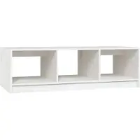 vidaXL Salontafel 110x50x34 cm massief grenenhout wit