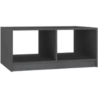 vidaXL Salontafel 75x50x33,5 cm massief grenenhout grijs