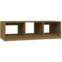 vidaXL Salontafel 110x50x34 cm massief grenenhout honingbruin