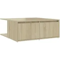 vidaXL Salontafel 80x80x31 cm bewerkt hout sonoma eikenkleurig