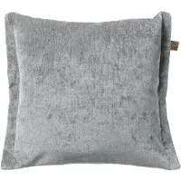 Dutch decor - LEWIS - Kussenhoes 45x45 cm - fluweel - met sierrand - Micro Chip - grijs