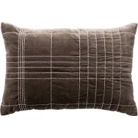 Dutch decor - SELAH - Kussenhoes 40x60 cm - velvet – subtiel ruitpatroon - Taupe