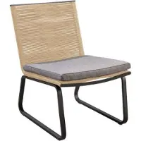 Yoi Kome lounge stoel aluminium black rope natural soil