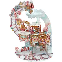 Santoro Pendulum Card (kerstkaart) met envelop - Gingerbread Train