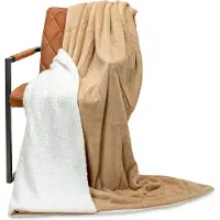 Coppens Wicotex espoo camel met sherpa150x200cm