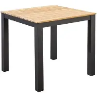 Yoi Arashi dining tafel 76x76cm aluminium dark grey teak