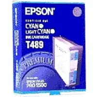 Epson T489 inkt cartridge licht cyaan / cyaan (origineel)