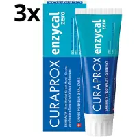 Curaprox Tandpasta Enzycal Zero Fluoride - 3 x 75 ml - Voordeelverpakking