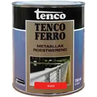Tenco Metaallak Ferro - Rood - Zijdeglans 0.75l