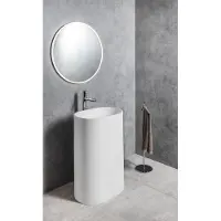 Sapho Treva staande wastafel 56x36cm wit mat