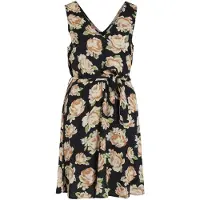 Vila Zomerjurk 'Eve' beige / chamois / lichtgroen / zwart