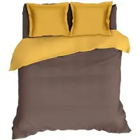 Romanette Dekbedovertrek Comtesse Bruin Oker Flanel-260 x 200 / 220 cm | Extra Breed