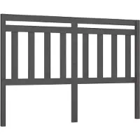 vidaXL Hoofdbord 126x4x100 cm massief grenenhout grijs
