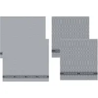 DDDDD Combiset Pelle Grey 2 Keukendoeken + 2 Theedoeken-60 x 65 cm