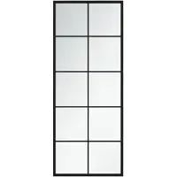 vidaXL Wandspiegel 100x40 cm metaal zwart