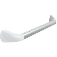 SecuCare wandbeugel aluminium met hoogwaardig kunststof 500 mm / Mat wit / greep blank geanodiseerd