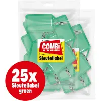 Combi-Label openklapbare Sleutellabels groen met inlay - Sleutelhanger - Naamlabel – openklapbaar 25 stuks