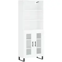 vidaXL Hoge kast 69,5x34x180 cm bewerkt hout wit