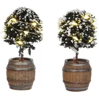 Luville Buxusbomen in vat | 2x AA | 4 x 8,5 cm | 2 stuks