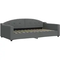 vidaXL Slaapbank 100x200 cm stof donkergrijs