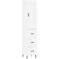 vidaXL Hoge kast 34,5x34x180 cm bewerkt hout wit