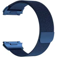Shop4 - Geschikt voor Fitbit Ionic Bandje - Metaal Blauw