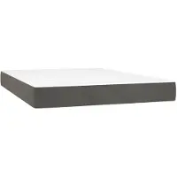 vidaXL Pocketveringmatras 140x190x20 cm fluweel donkergrijs