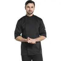 Chaud Devant Bacio Zwart Short Sleeve Koksbuis | Maat: XXXL