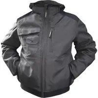 Dassy Austin Canvas winterjas Antracietgrijs/Zwart maat L heren