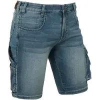 BRAMS PARIS Korte werkbroek denim stretch Ralph 33 / Blauw