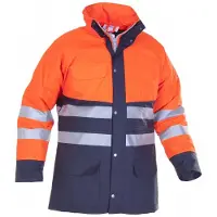 Hydrowear parka Plains Groen/Fluor oranje maat XL