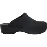 Danclog Zweedse klomp 2368 Nubuck Zwart PU flex Open-Schoenmaat 44