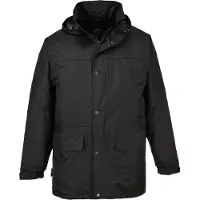 Portwest parka jas met fleece voering Oban zwart S523 3XL / Zwart