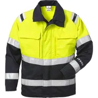 Fristads Flamestat high vis jack klasse 2 4176 ATHS Hi-Vis geel/marineblauw maat M heren