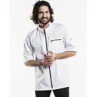 Chaud Devant Chef Jacket Modena Ufx White Short Sleeve | Maat: XS