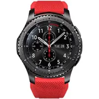 Shop4 - Geschikt voor Samsung Galaxy Watch 42mm Bandje - Siliconen Rood