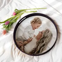Yoursurprise Rond dienblad bedrukken - Zwart - 40 cm