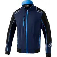 Sparco AUSTIN – Technische Softshell Jas met Reflecterende Details - Blauw-Lichtblauw - Maat - l