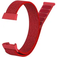 Shop4 - Geschikt voor Fitbit Charge 3 Bandje - Nylon Rood