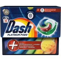 Dash 4x Wascapsules Platinum Pods+ Kleur 14 Stuks