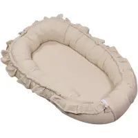 MamaLoes Soft Cotton Ruffle Ecru Babynest ML020111
