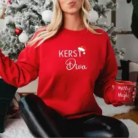 B&C Foute kersttrui- Kerst Diva- Rode dames sweater Maat L
