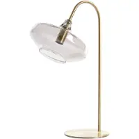 Light & Living Glazen bureaulamp Solna messing mat