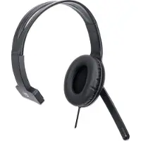 Manhattan Mono USB koptelefoon (Bedraad), Koptelefoon, Zwart