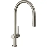 Hansgrohe Talis M54 ééngreeps keukenmengkraan 210 met uitttrekbare vuistdouche, 2 straalsoorten, rvs look