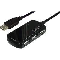 Lindy Actieve USB 2.0 Pro verlengkabel + hub, 8 meter