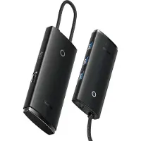 Baseus Lite-serie 5-poorten USB‑C-dockingstation (USB‑C naar HDMI + 3x USB 3.0 + PD) - zwart