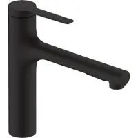 Hansgrohe zesis m33 eengreeps keukenmengkraan 160 uittrekbare vuistdouche 2jet sbox lite, mat zwart